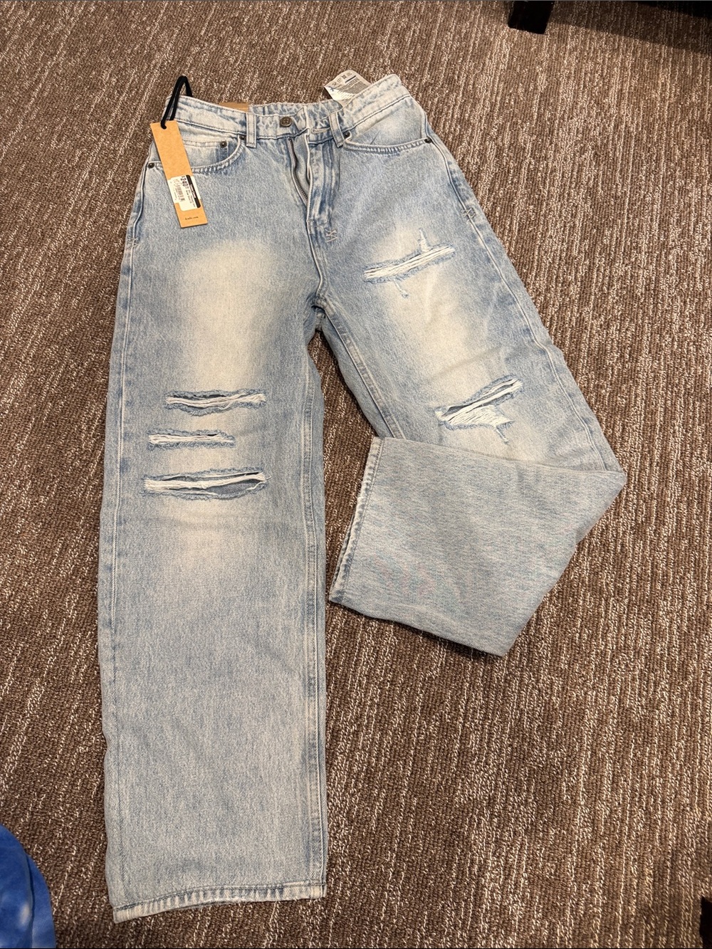 Ksubi Light Blue Distressed High-Rise Jeans